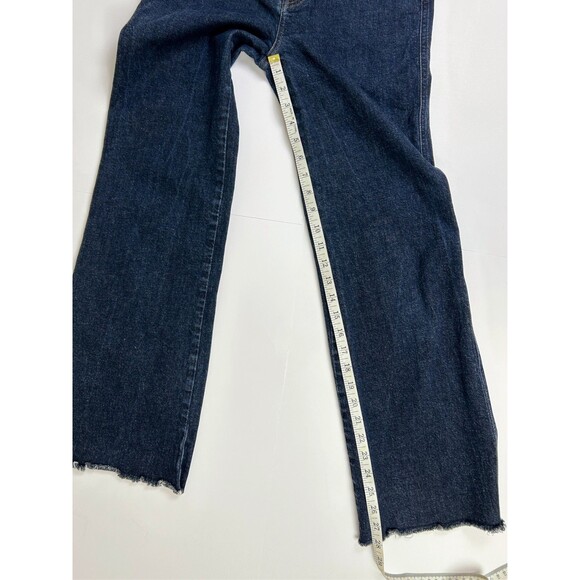 Madewell 11" High Rise Flare Jeans Dark Wash Blue Denim Retro Y2K 70's Cotton 26 - Picture 8 of 14